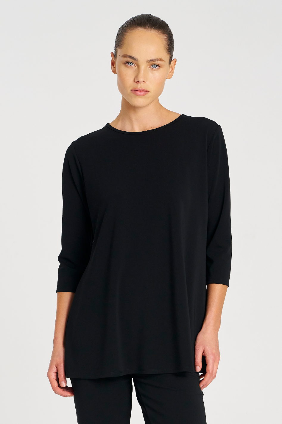 Mela Purdie Flared Top in Black Powder Knit