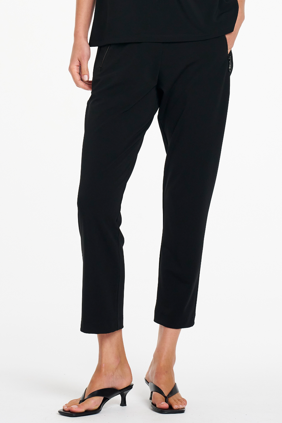 Mela Purdie Powder Zip Pant in Black Powder Knit