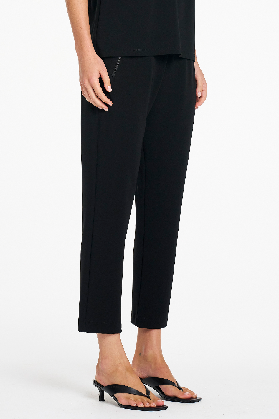 Mela Purdie Powder Zip Pant in Black Powder Knit