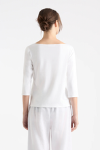 Load image into Gallery viewer, Mela Purdie Relaxed Boat Neck in White Matte Jersey
