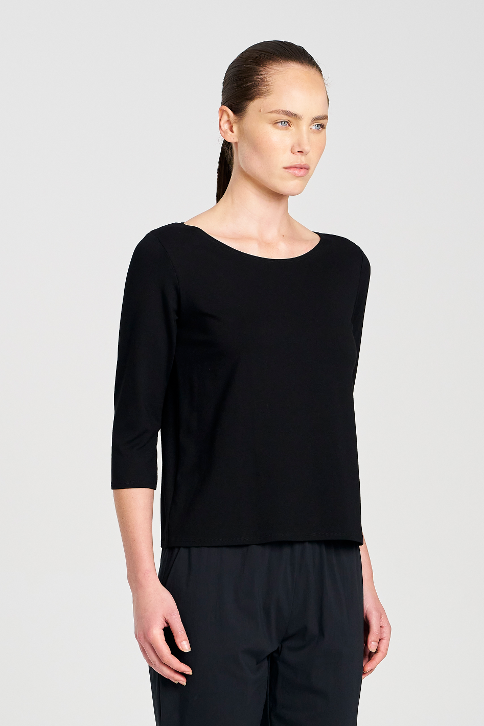 Mela Purdie Relaxed Boat Neck in Matte Jersey Nut