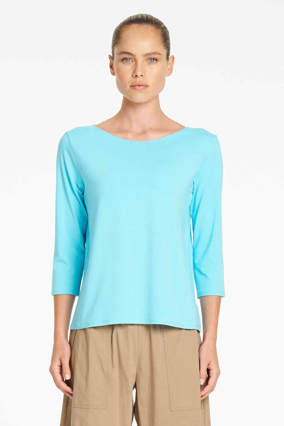 Mela Purdie Relaxed Boat Neck in Skygem Matte Jersey
