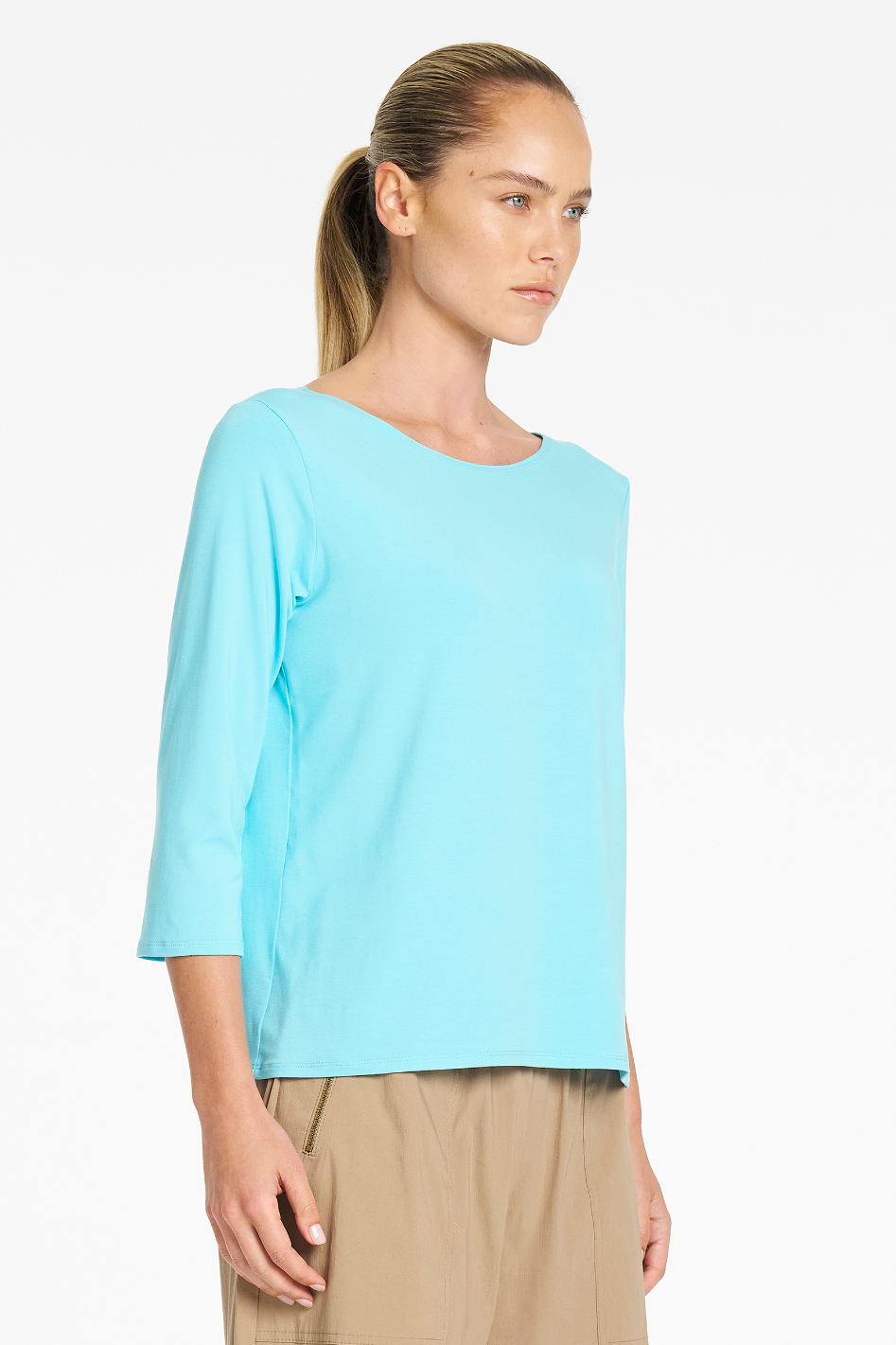 Mela Purdie Relaxed Boat Neck in Skygem Matte Jersey