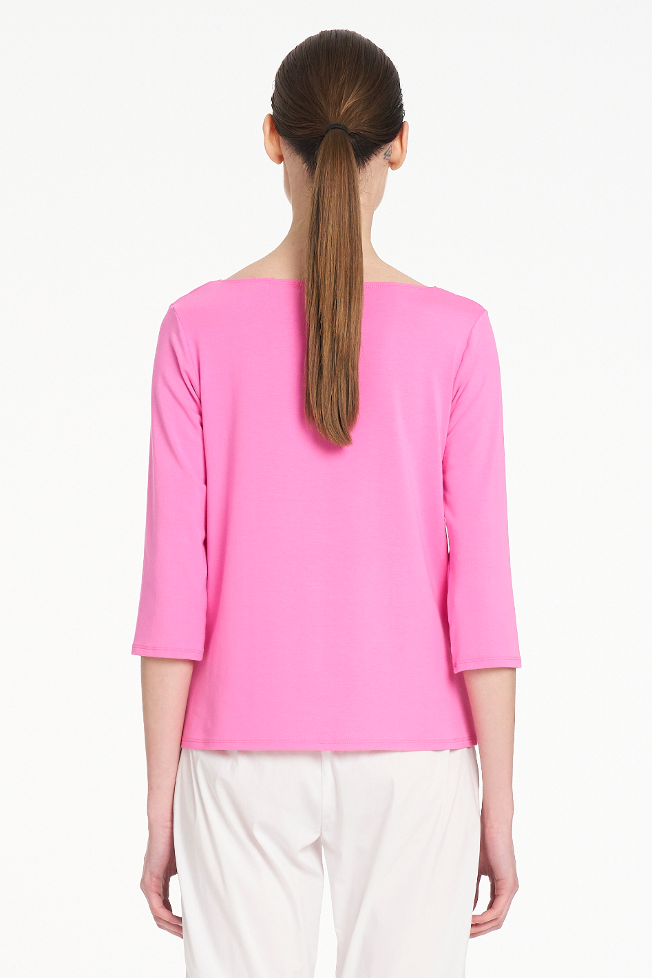 Mela Purdie Relaxed Boat Neck in Vivid Pink