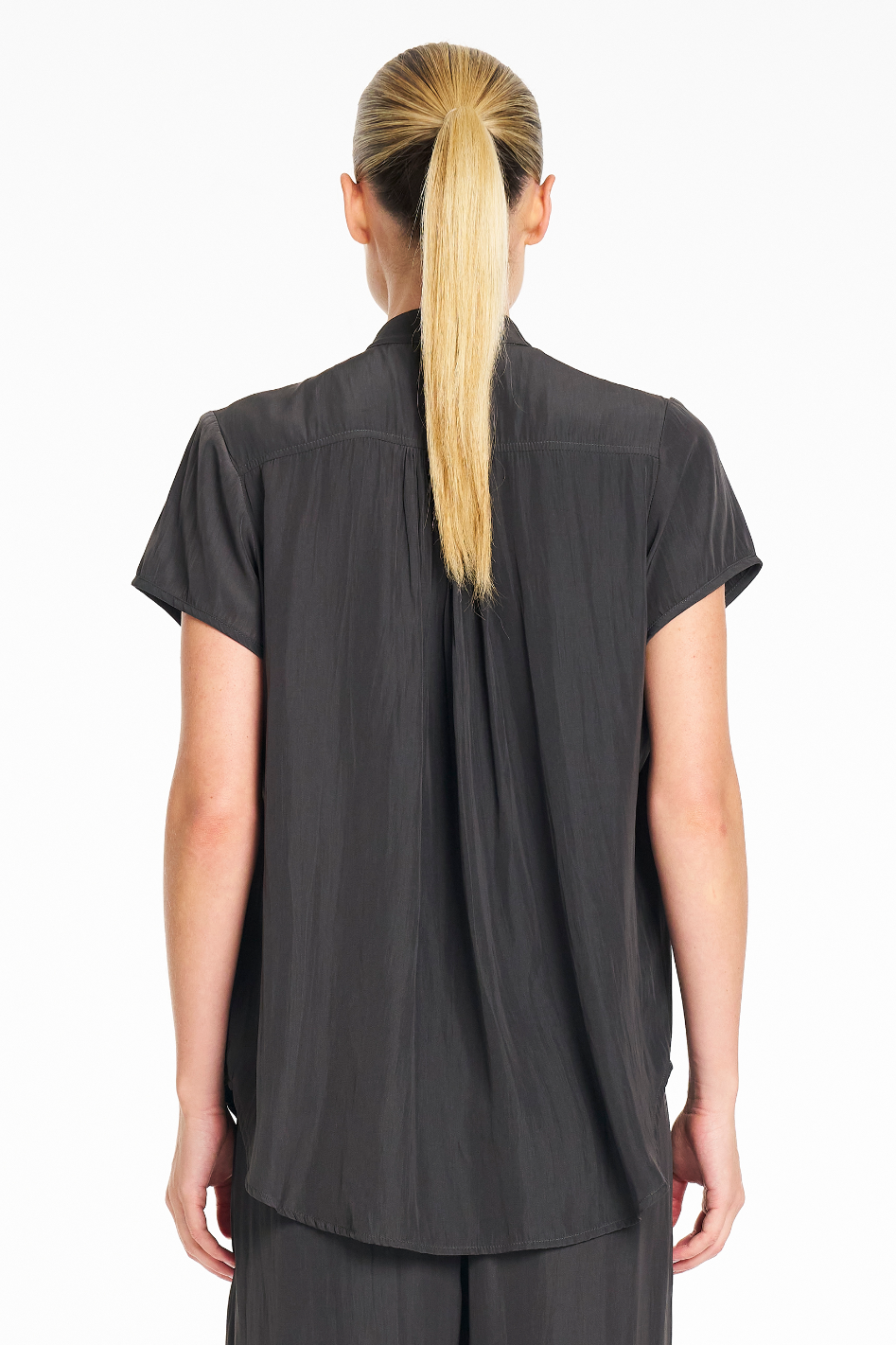 Mela Purdie SS Soft Blouse in Bark Mache
