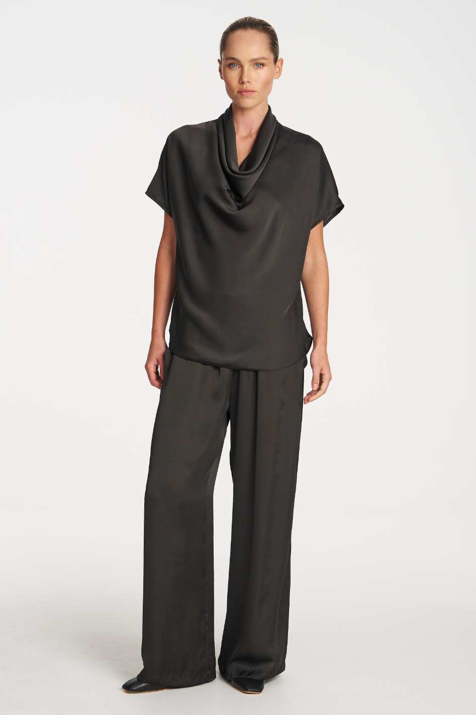 Mela Purdie Maxi Pace Pant | Mirror Satin | Mink