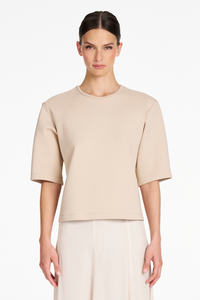 Signature Mela Purdie Elbow Box T | Puffer Knit | Meringue
