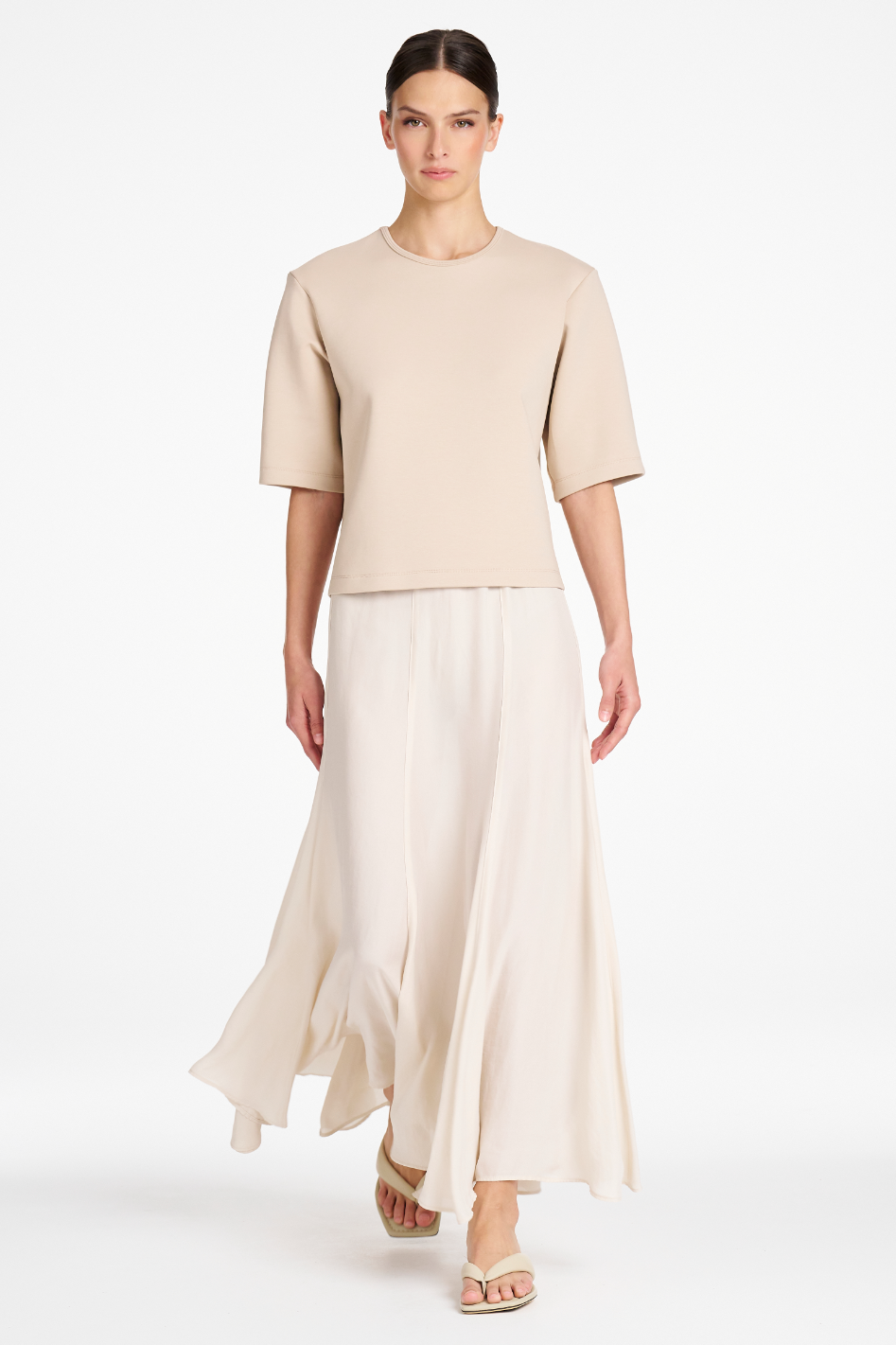 Signature Mela Purdie Elbow Box T | Puffer Knit | Meringue