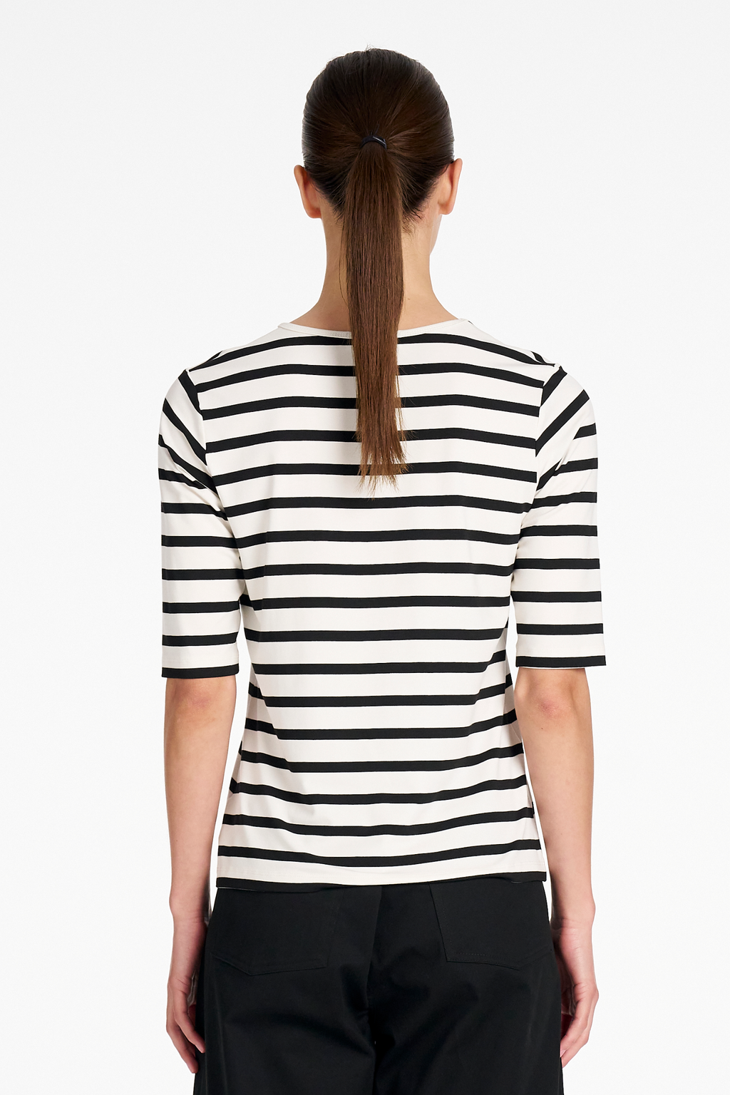 Signature Mela Purdie Half Sleeve Top in Trunk Stripe Jersey