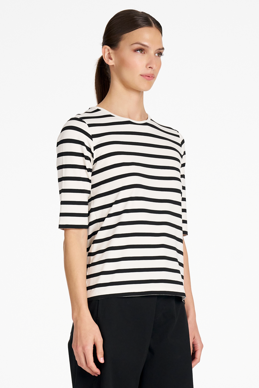 Signature Mela Purdie Half Sleeve Top in Trunk Stripe Jersey