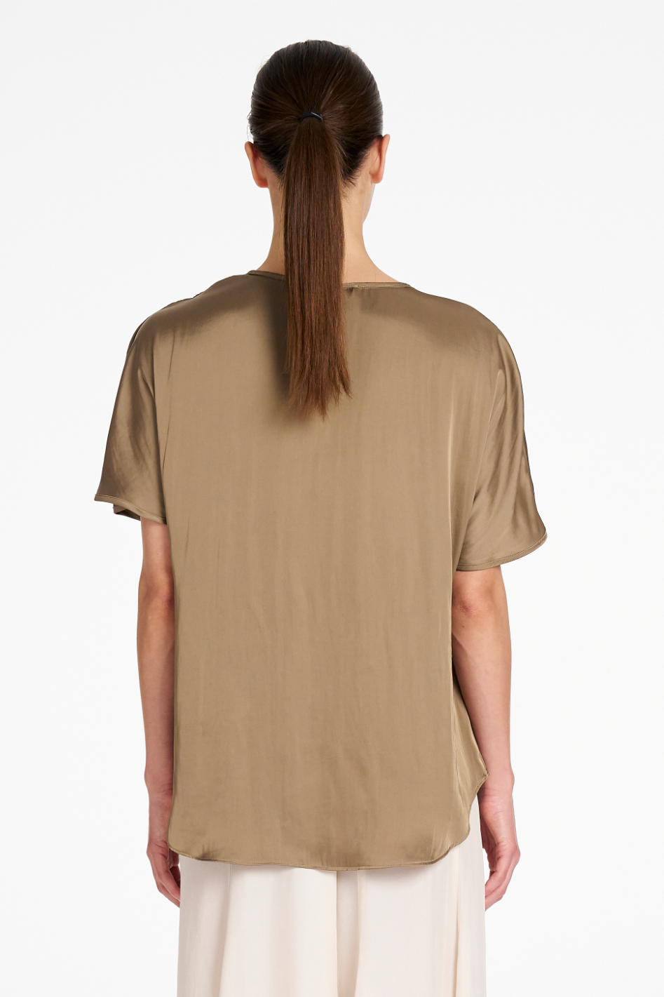 Signature Mela Purdie Raglan Shell in Malt Charmeuse