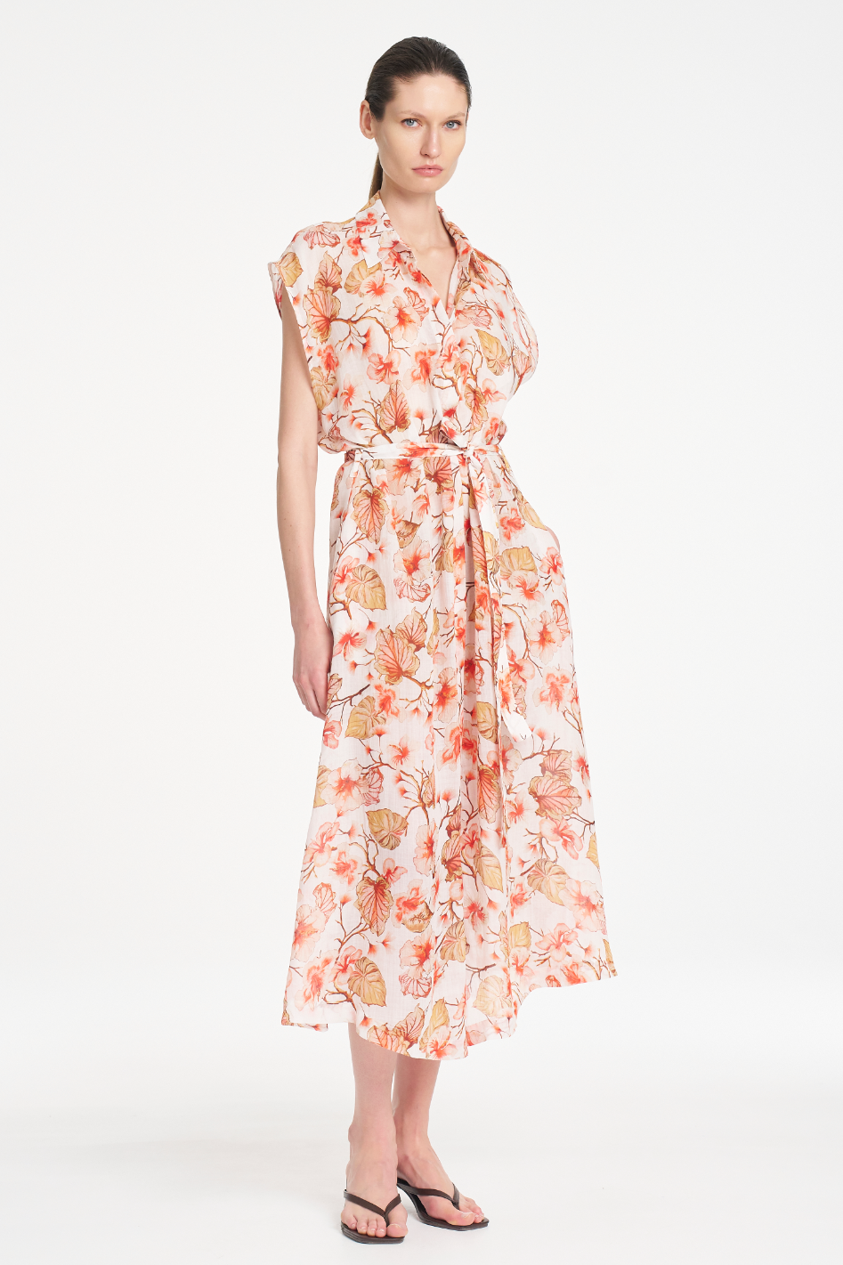 Mela Purdie Slice Shirt Dress in Herbarium Linen Voile