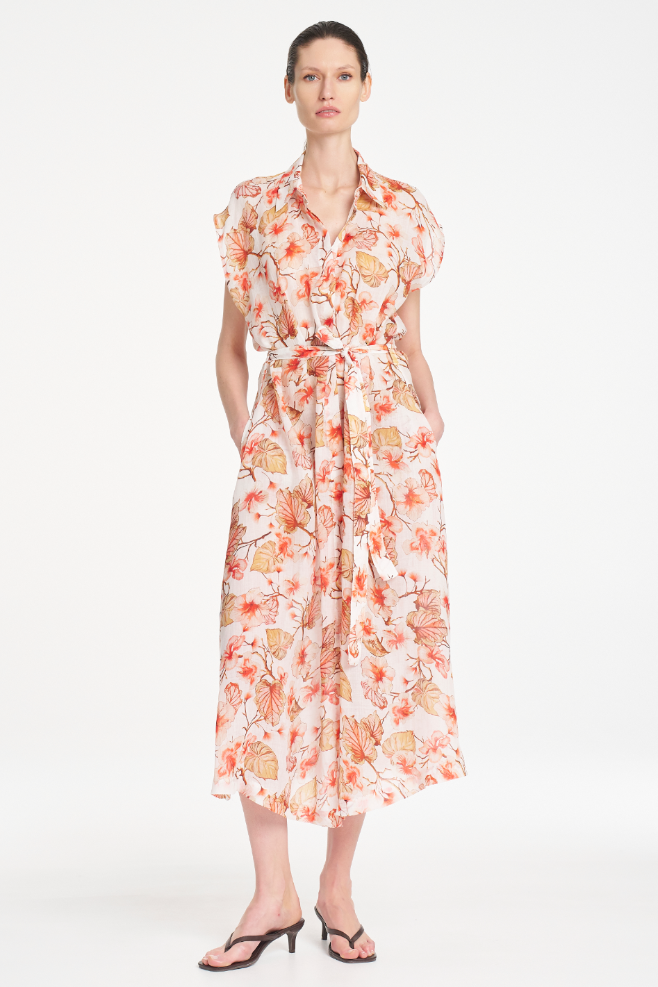Mela Purdie Slice Shirt Dress in Herbarium Linen Voile