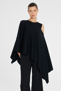 Mela Purdie Slice Throw | Double Fine Merino | Black