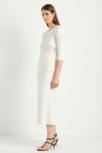 Load image into Gallery viewer, Mela Purdie Slim Skirt in Milk Cloque
