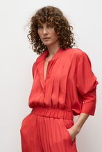 Load image into Gallery viewer, Mela Purdie Smooth Pleat Blouse in Poppy Mache
