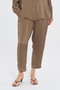 Mela Purdie Soft Capri in Mirror Satin Sepia