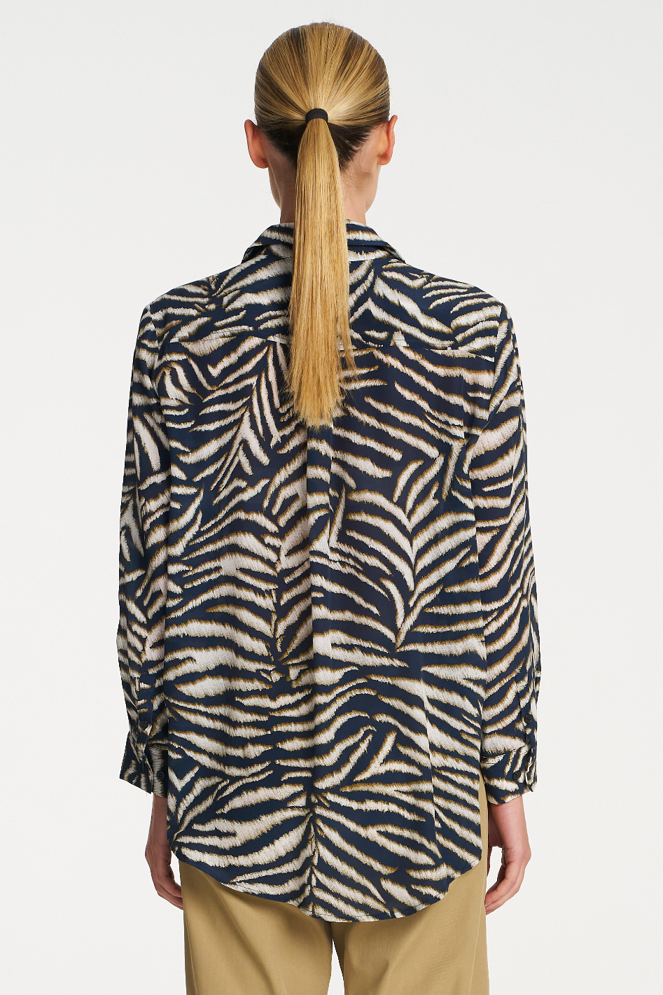 Mela Purdie Soft Shirt in Brush Print Silk