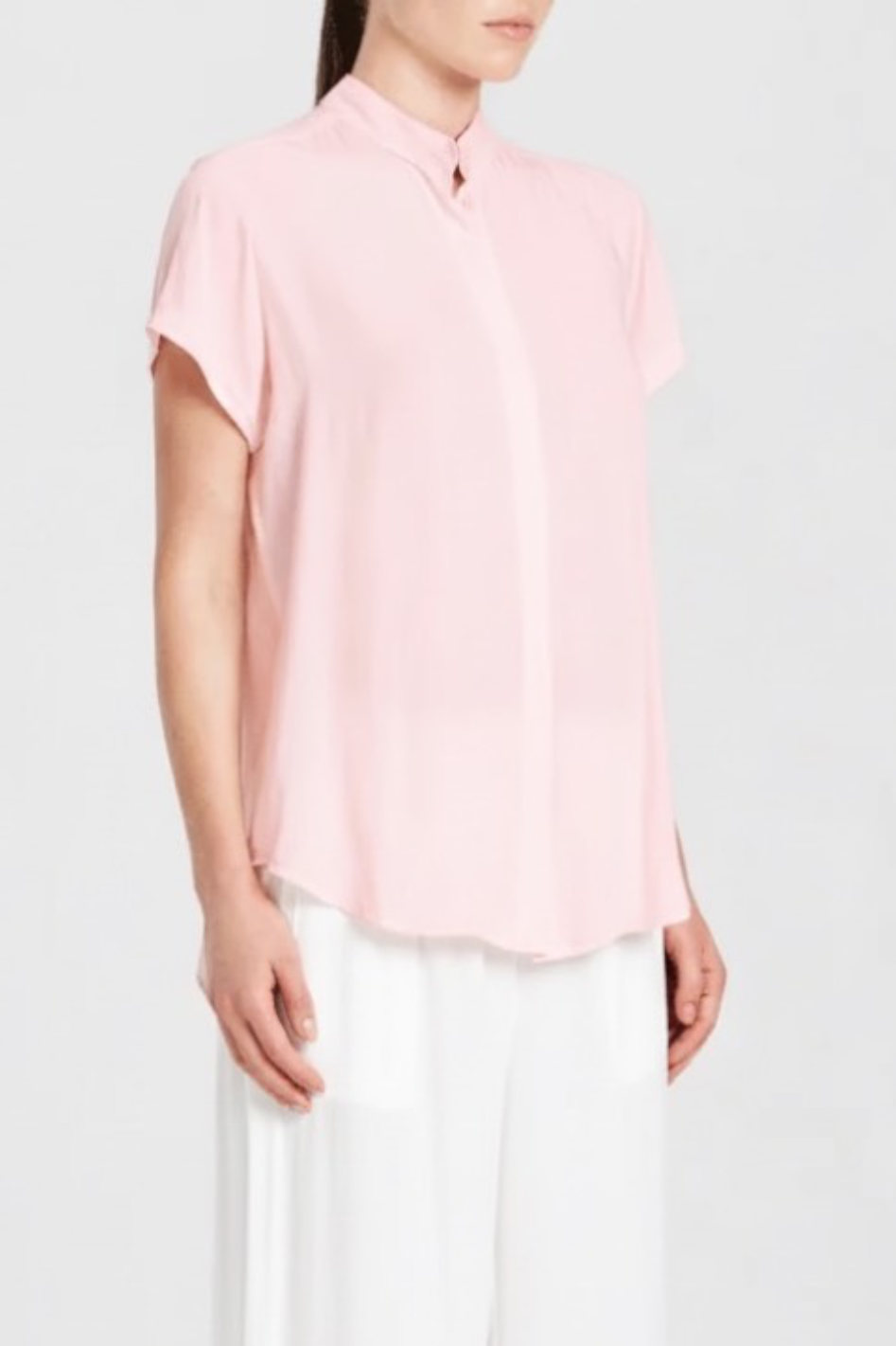 Mela Purdie Soft Stand Shirt in Mache Rosebud