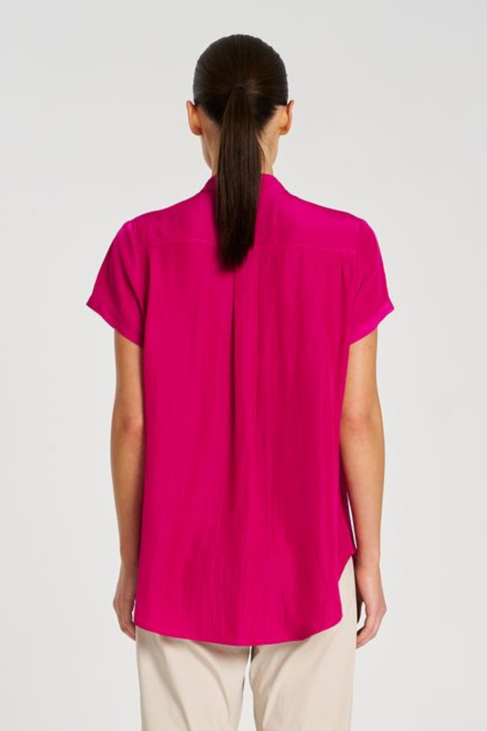Mela Purdie Soft Stand Shirt | Mache | Magenta