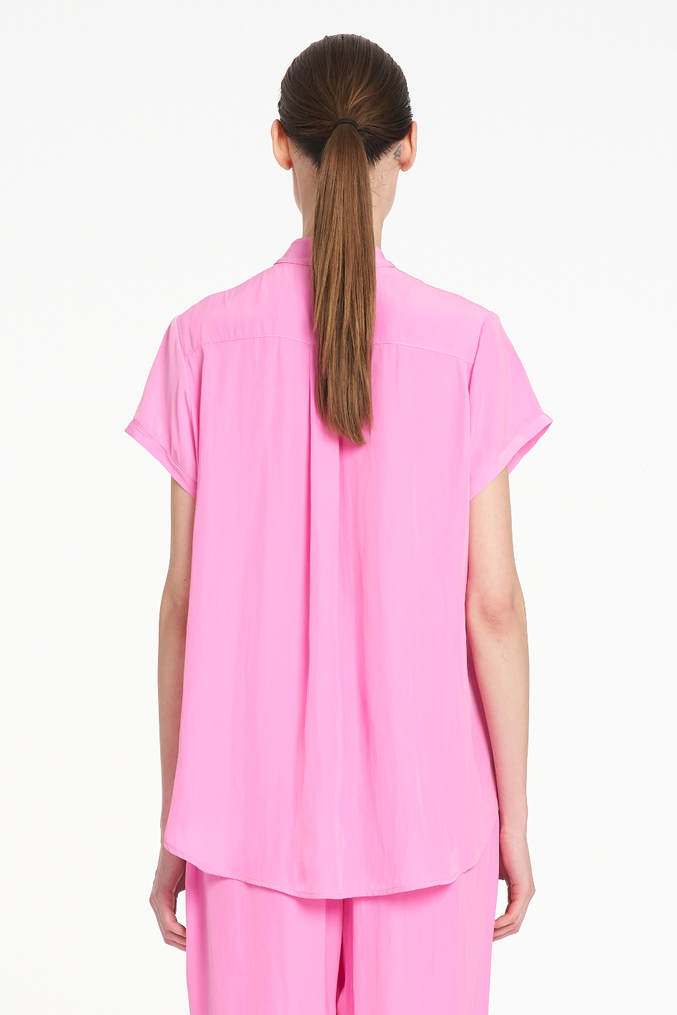 Mela Purdie Soft Stand Shirt Vivid Pink Mache