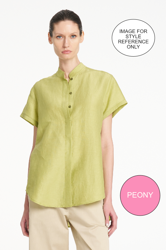 Mela Purdie Soft Stand Shirt in Waxed Voile 