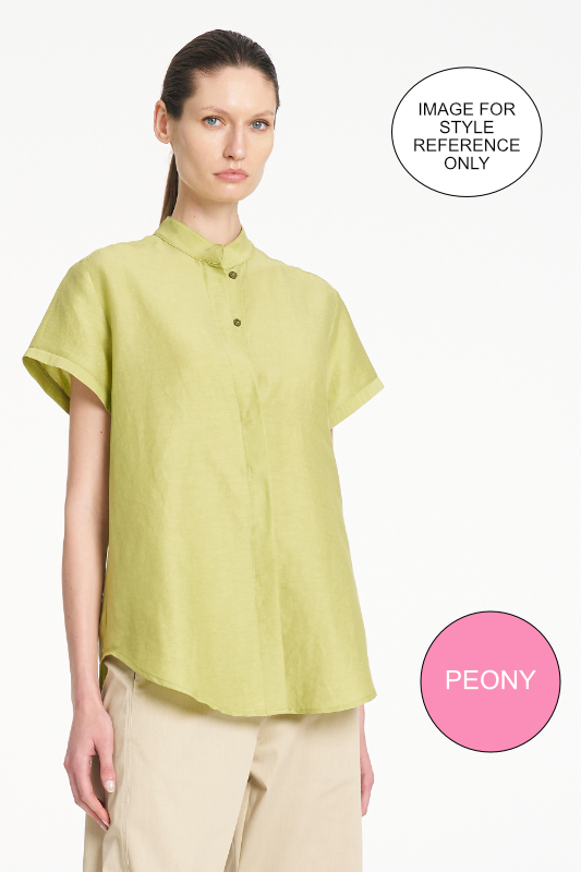 Mela Purdie Soft Stand Shirt in Waxed Voile 