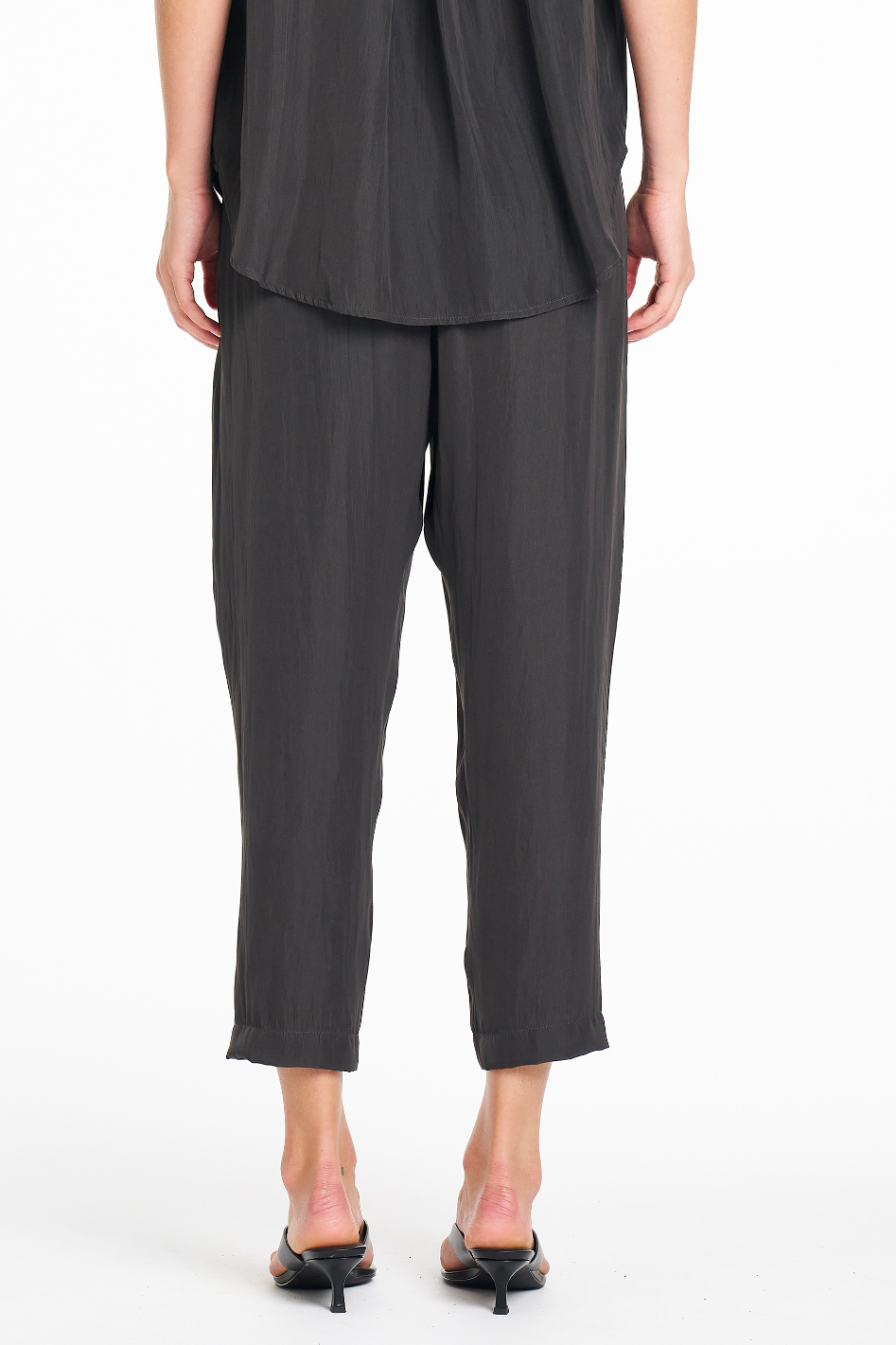 Mela Purdie Soft Zip Pant in Bark Mache