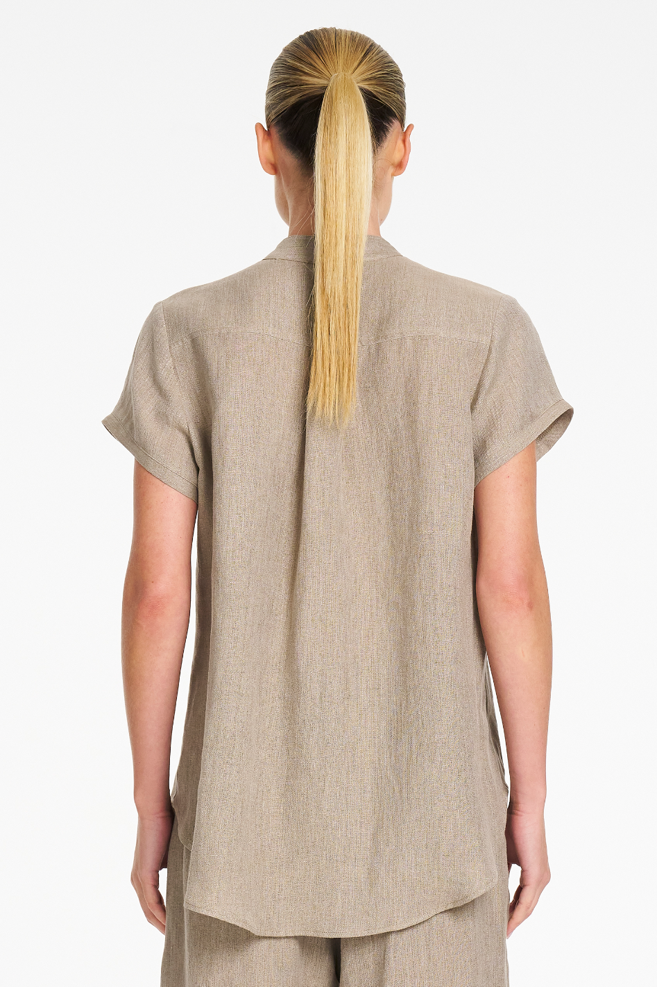 Mela Purdie Stand Shirt in Stucco