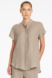 Mela Purdie Stand Shirt | Lino | Stucco