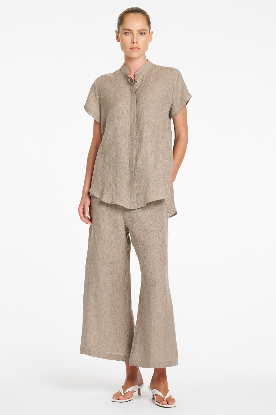 Mela Purdie Stand Shirt in Stucco