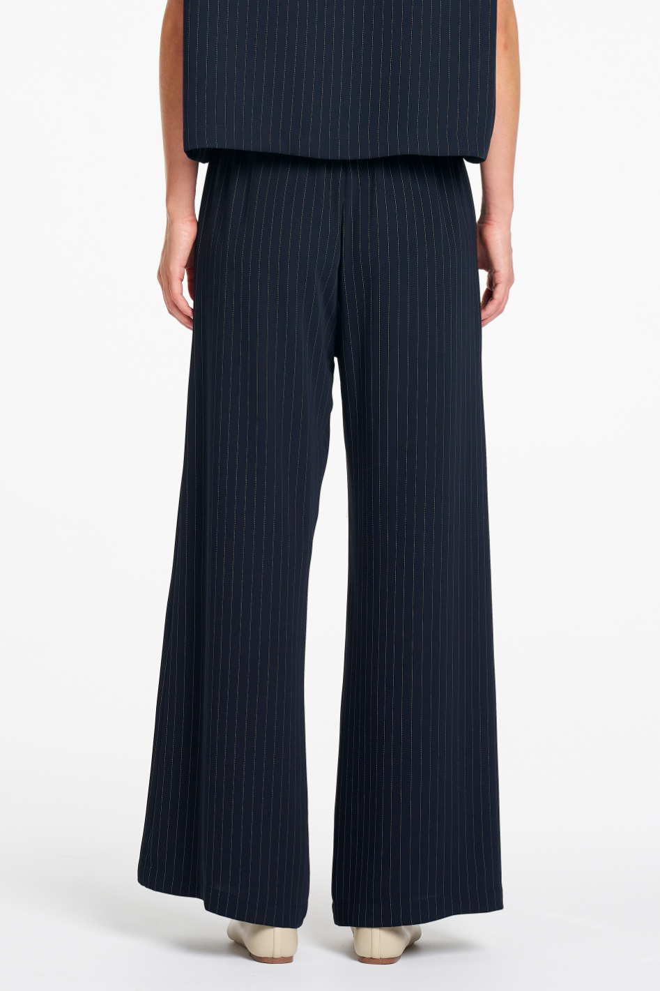Mela Purdie Suit Pant | Suit Stripe | Navy/Chalk