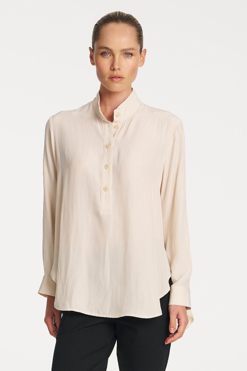 Mela Purdie Swish Tab Shirt in Vanilla Mache
