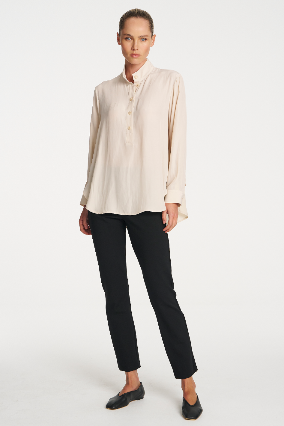 Mela Purdie Swish Tab Shirt in Vanilla Mache