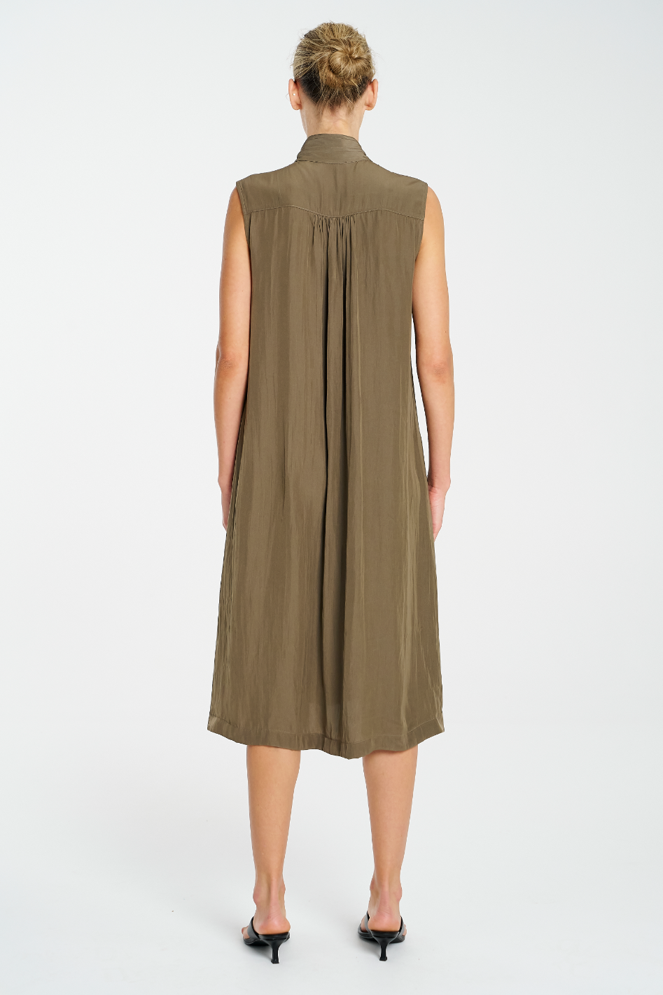 Mela Purdie Tab Slide Dress in Mache Fossil