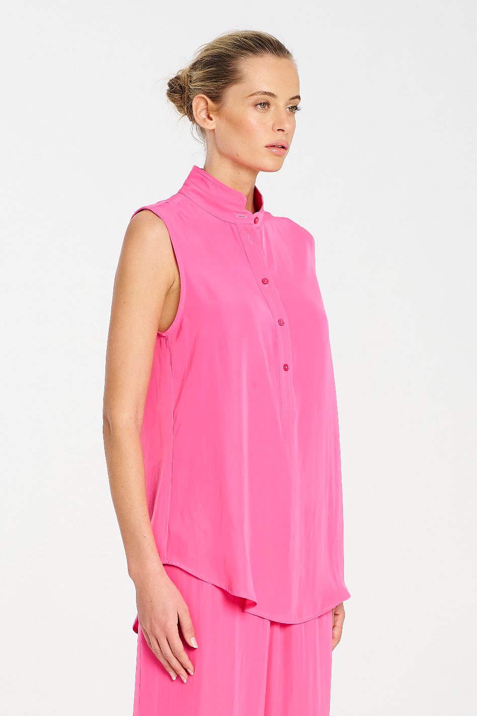 Mela Purdie Tab Slide Tank in Mache Hot Pink