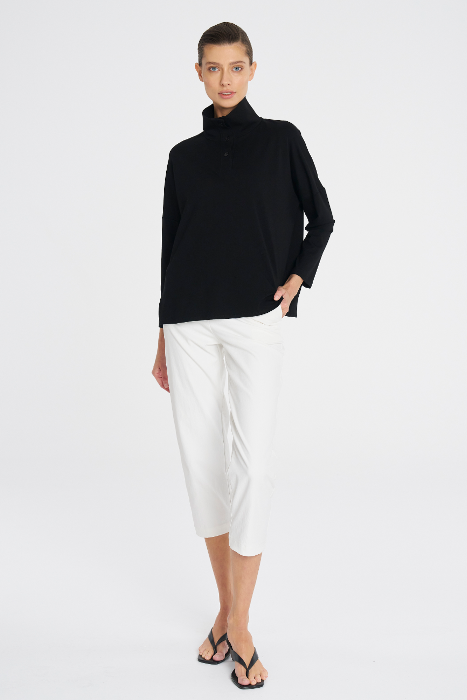 Mela Purdie Tab Sweater Matte Jersey Black