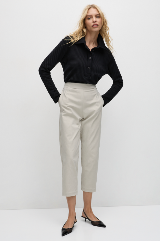 Mela Purdie Tapered Flat Pant | Gravitene | Stone