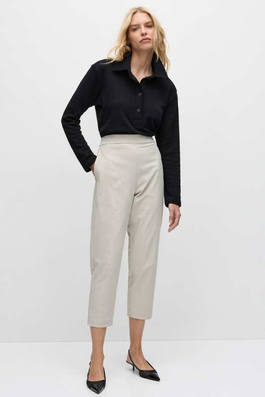 Mela Purdie Tapered Flat Pant | Gravitene | Stone