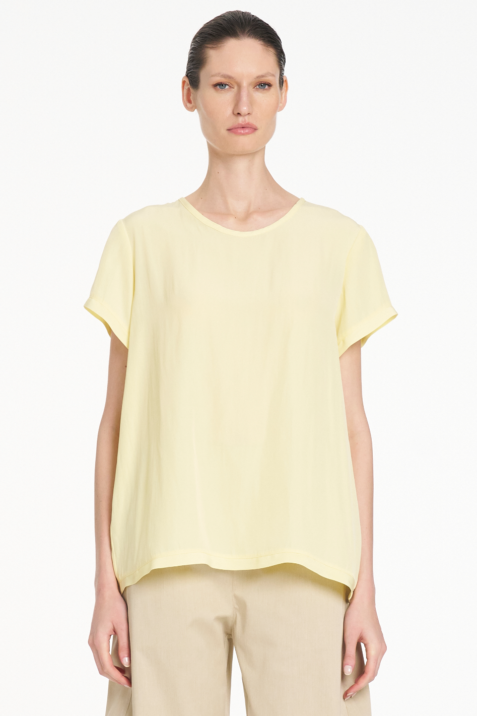 Mela Purdie Travel T in Lemon Mache
