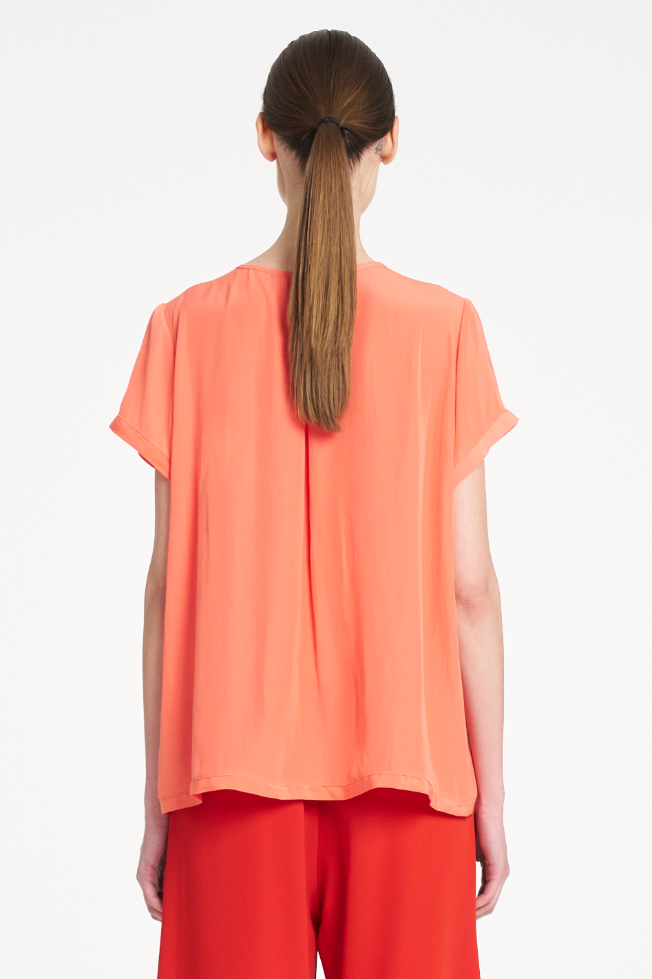 Mela Purdie Travel T in Tangerine Mache