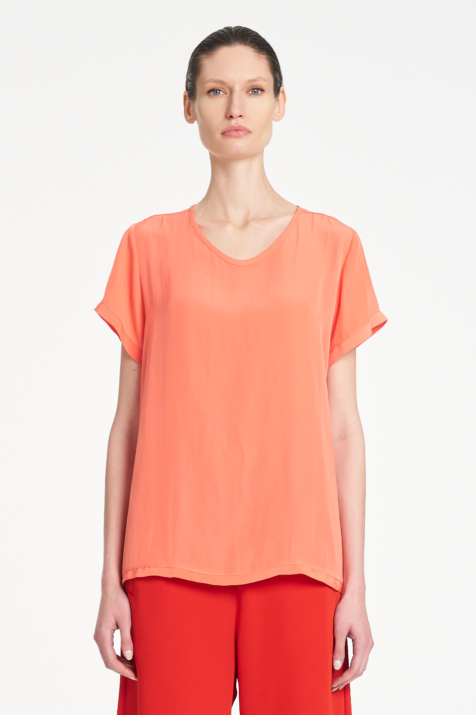 Mela Purdie Travel T in Tangerine Mache