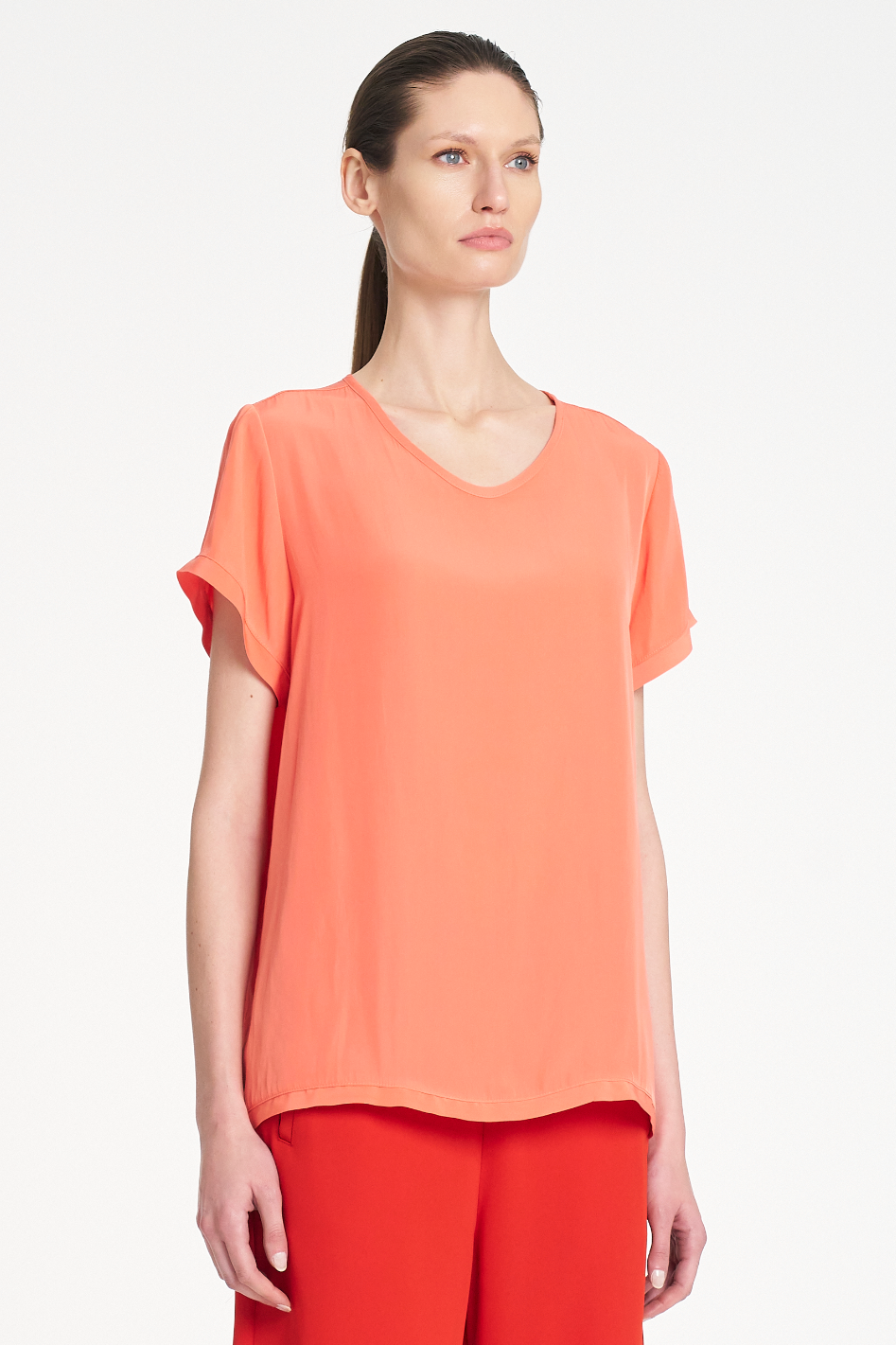 Mela Purdie Travel T in Tangerine Mache