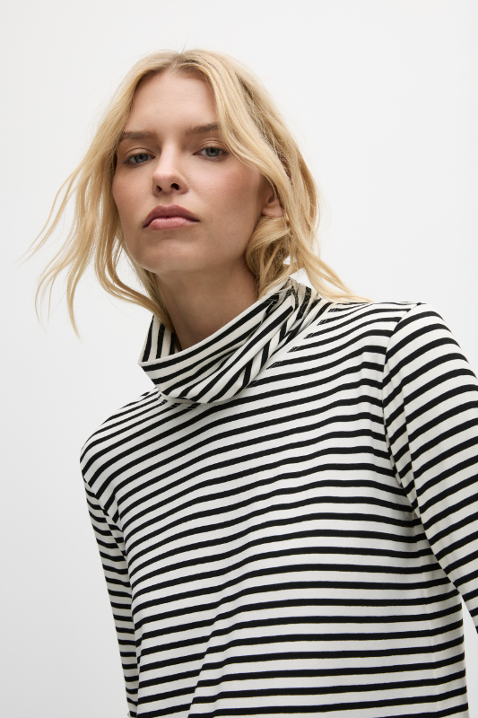 Mela Purdie Turtle Neck Top | Straw Stripe