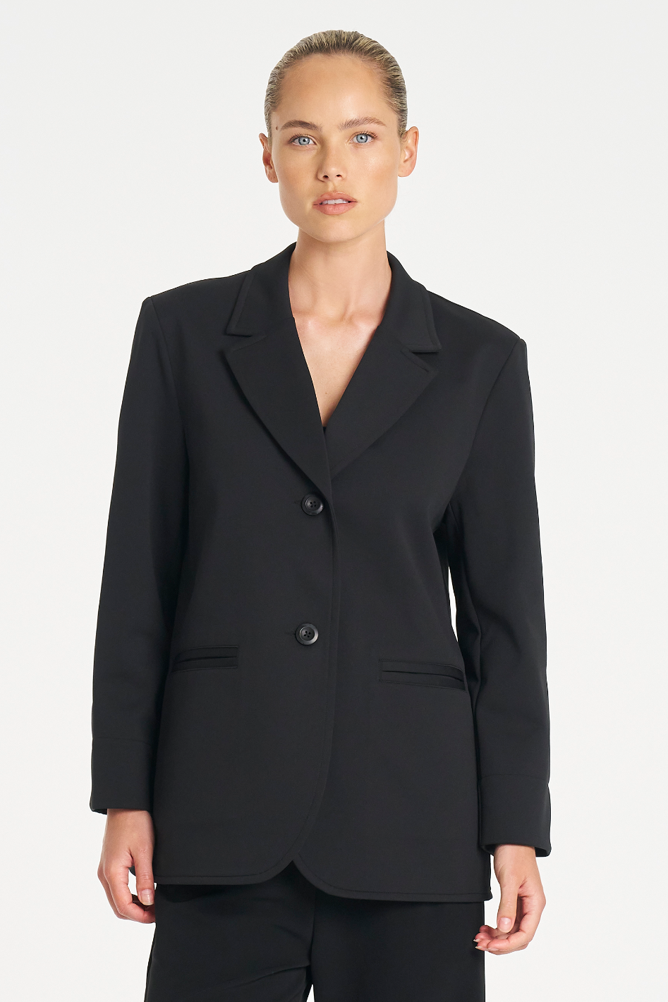 Mela Purdie Utility Blazer in Black Ultra Knit