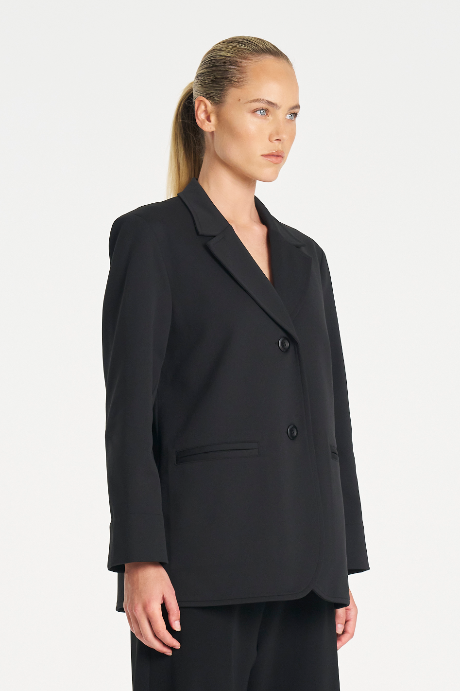 Mela Purdie Utility Blazer in Black Ultra Knit