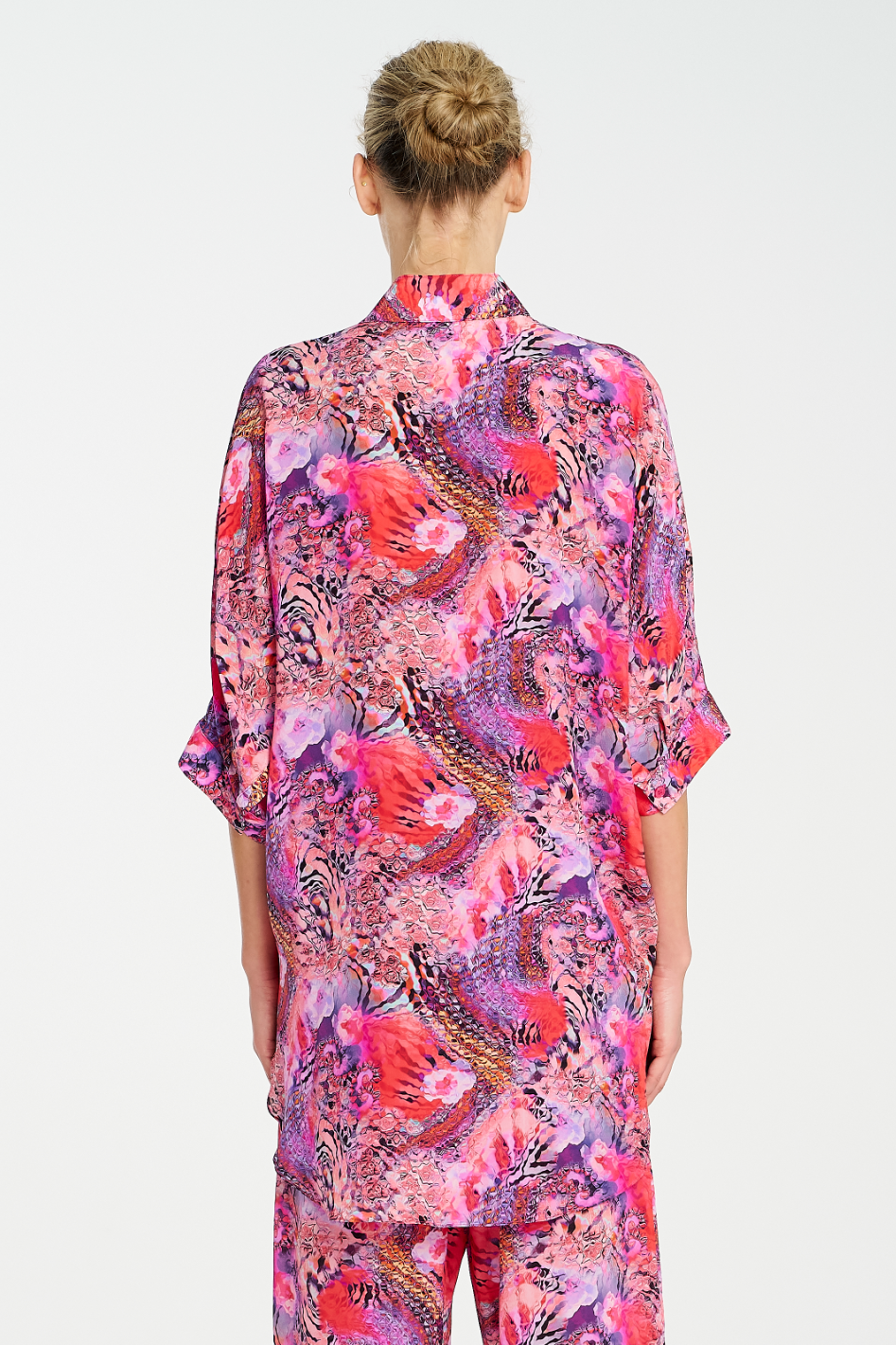 Mela Purdie Villa Overshirt | Kaleidoscope Print Silk