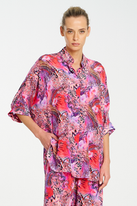 Mela Purdie Villa Overshirt | Kaleidoscope Print Silk