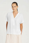 Mela Purdie Wedge Tab Shell in Mache White