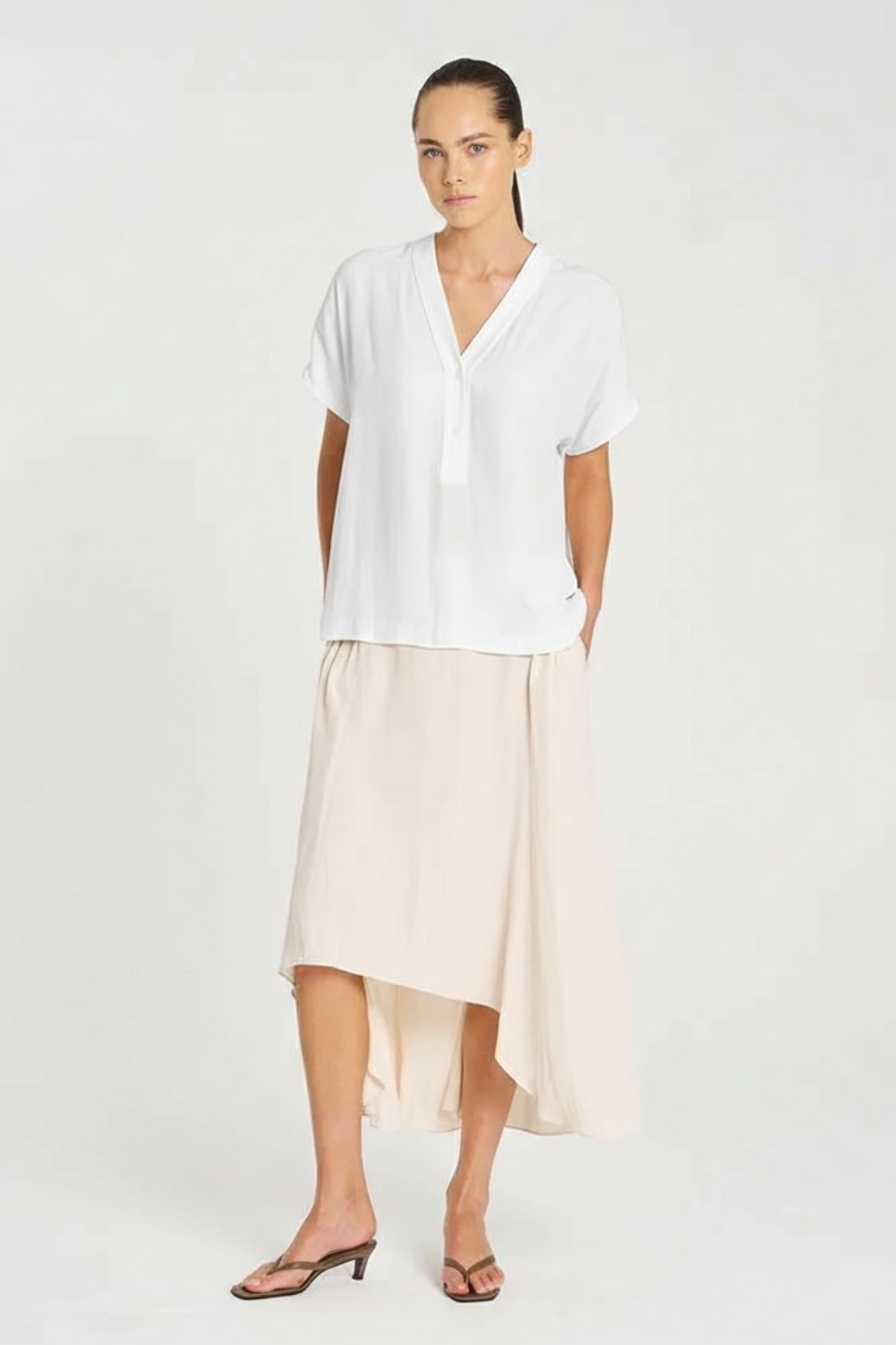 Mela Purdie Wedge Tab Shell in Mache White